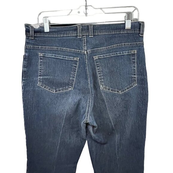 Gloria Vanderbilt Amanda Womens Blue Denim Ankle Jeans Petite 12P Stretch - Picture 4 of 7